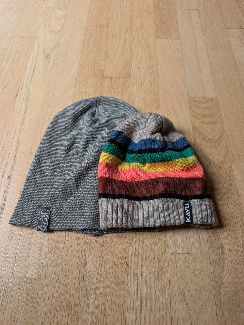 KAVU Kids Striped Rainbow Beanie - Multicolor